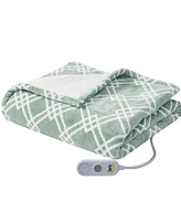 Serta Printed Electric Plush Throw, 50" x 60"