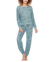 Honeydew Women's Printed Brushed Jersey Lounge Set