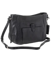 Mancini Women's Pebbled Sophia Crossbody Handbag