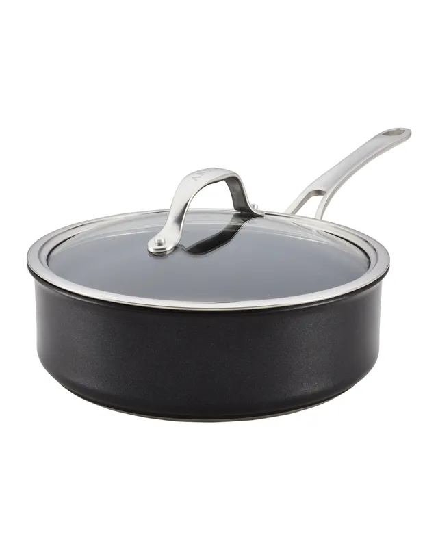 Anolon x Hybrid Nonstick Saute Pan with Lid, 3.5-Quart - Dark Gray