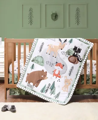 The Peanutshell Woodland Camo Crib Bedding Set for Baby Boys, 3 Piece Nursery Bed Set, Crib Comforter, Fitted Sheet, Crib Skirt