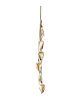 Rosemary Lane Gold-Tone Metal Bohemian Decorative Cow Bell with Jute Hanging Rope 6" x 2" x 35" - Gold