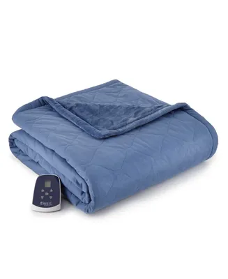 Micro Flannel to Ultra Velvet Electric Throw Blanket, (90" x 72")