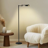 Leaf Modern Pharmacy Reading Led Floor Lamp with Adjustable Neck (53")