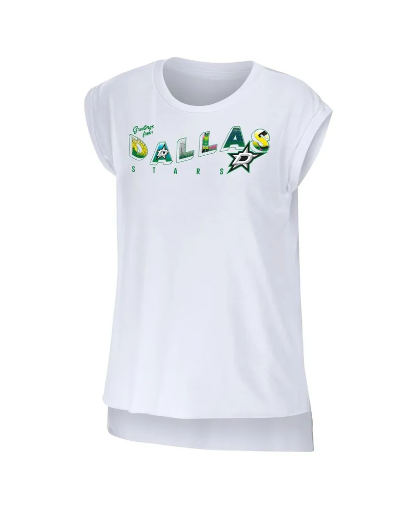 Women's Wear by Erin Andrews White Dallas Stars Greetings From Muscle T-shirt