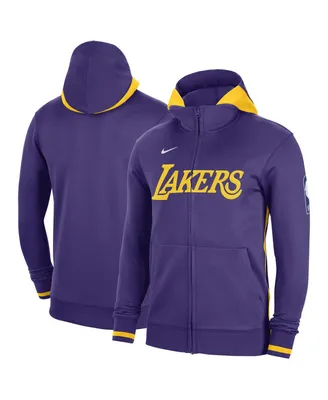 Men's Nike Purple Los Angeles Lakers Authentic Showtime Performance Full-Zip Hoodie