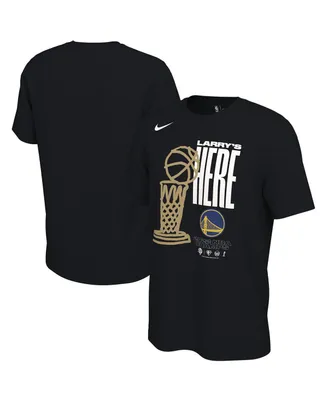 Men's Nike Black Golden State Warriors 2022 Nba Finals Champions Trophy Celebration T-shirt
