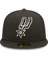 Men's New Era Black San Antonio Spurs 5x Nba Finals Champions Pop Sweat 59FIFTY Fitted Hat