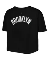 Women's Pro Standard Black Brooklyn Nets Classics Boxy T-shirt