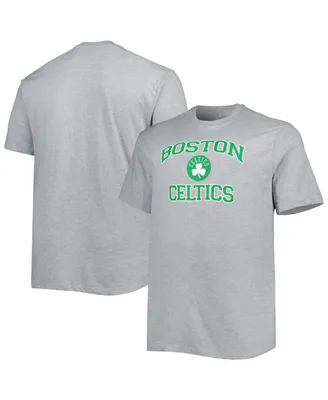 Men's Heathered Gray Boston Celtics Big and Tall Heart Soul T-shirt