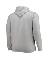 Men's Heathered Gray Miami Heat Big and Tall Heart Soul Pullover Hoodie