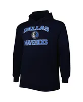 Men's Navy Dallas Mavericks Big and Tall Heart and Soul Pullover Hoodie