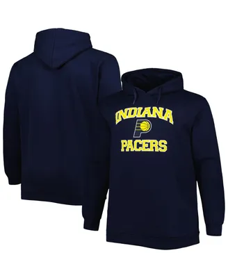 Men's Navy Indiana Pacers Big and Tall Heart and Soul Pullover Hoodie