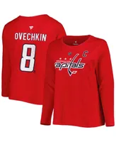 Women's Alexander Ovechkin Red Washington Capitals Plus Name and Number Long Sleeve T-shirt