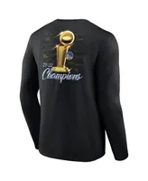 Men's Fanatics Black Golden State Warriors 2022 Nba Finals Champions Forward Roster Signature Long Sleeve T-shirt