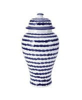 Mikasa Stripe Ceramic Canister with Lid