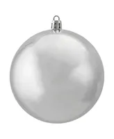 Northlight 12 Count Shatterproof Shiny Christmas Ball Ornaments 100mm Set, 4" - Silver