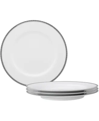 Noritake Whiteridge Platinum Set Of 4 Dinner Plates, 10-1/2"