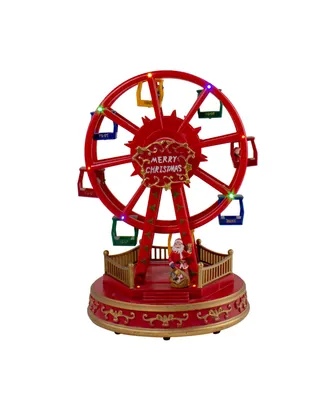 Northlight Led Lighted and Musical Rotating Christmas Ferris Wheel, 11.25"