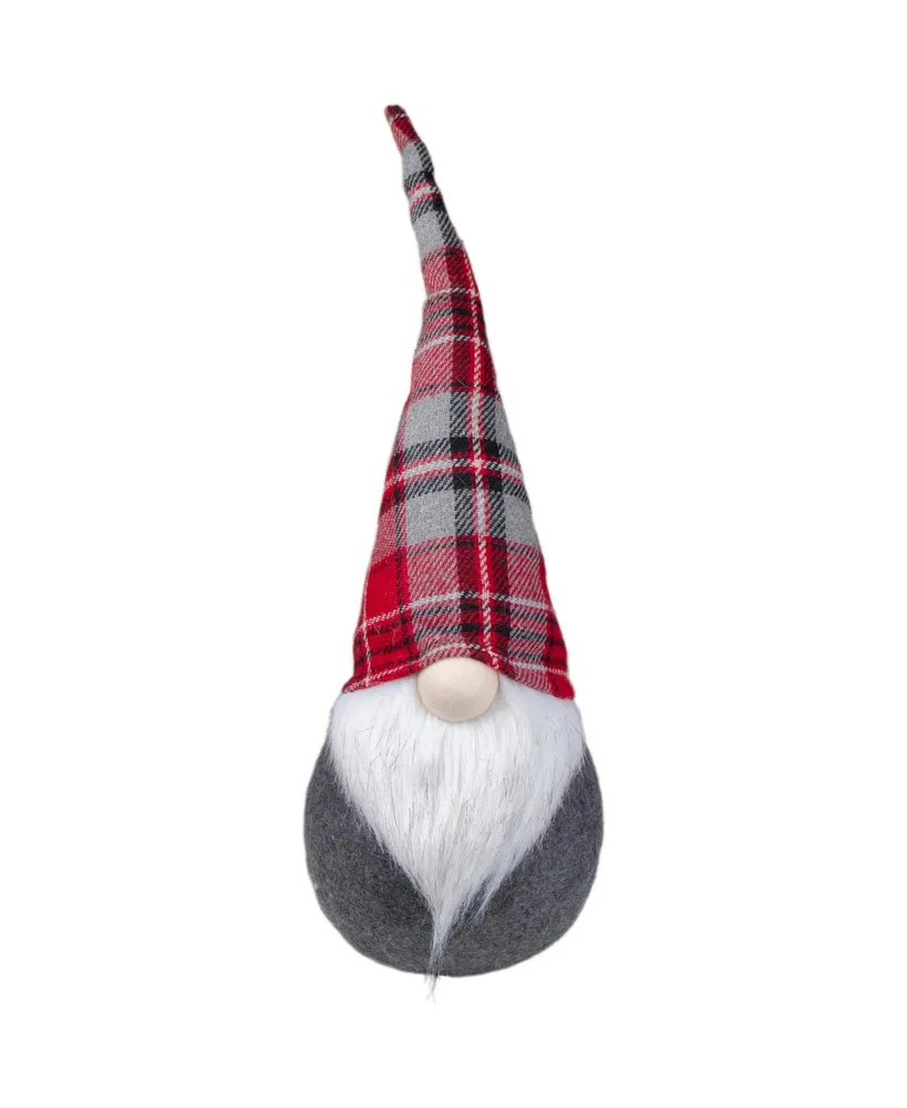 Northlight Plaid Chubby Gnome Christmas Decoration, 19"