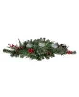Northlight Decorated Artificial Pine Christmas Candle Holder Centerpiece, 32"