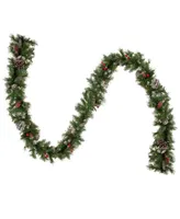 Northlight 4' Pre- Lit Frosted Verona Berry Pine Artificial Christmas Entryway Set, 5 Piece