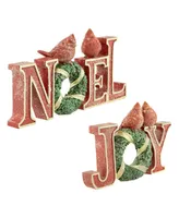 Northlight 10" "Joy" and "Noel" Christmas Signs, Set of 2