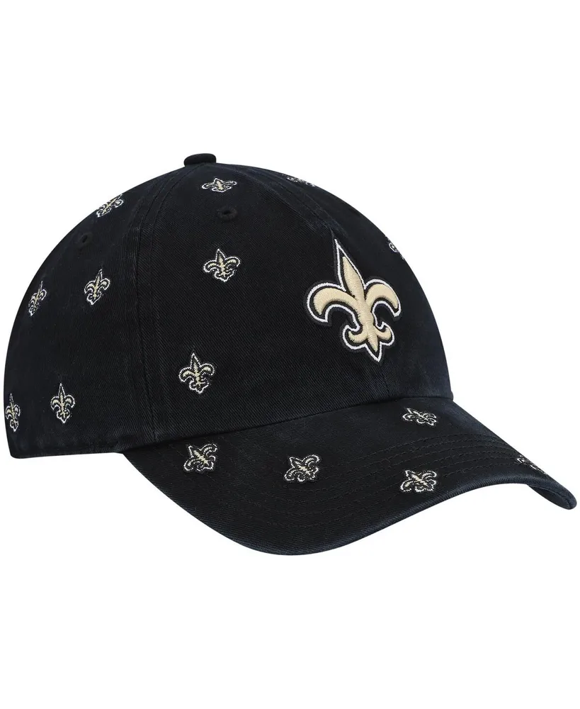 Women's Black New Orleans Saints Confetti Clean Up Adjustable Hat