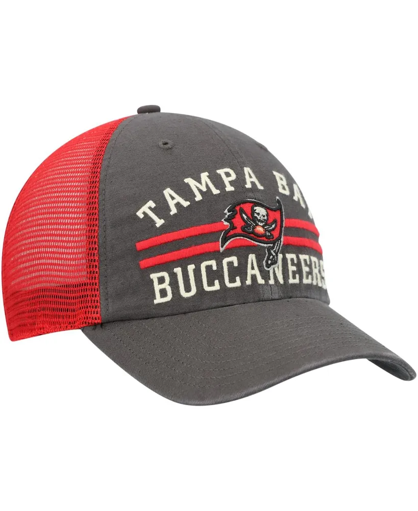 Men's '47 Pewter, Red Tampa Bay Buccaneers Highpoint Trucker Clean Up Snapback Hat