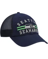 Men's '47 Brand College Navy Seattle Seahawks Highpoint Trucker Clean Up Snapback Hat