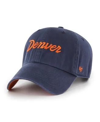 Men's '47 Navy Denver Broncos Crosstown Clean Up Adjustable Hat