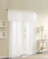 Madison Park Gemma Sheer Embroidered Window Curtain, 84 inches long Single Panel Curtain, Width 50 curtains sheer for Bedroom and Living Room, Easy To