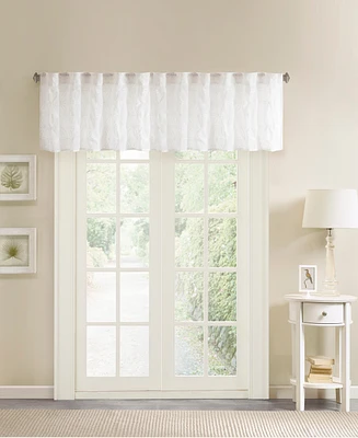 Madison Park Gemma Sheer Embroidered Window Valance