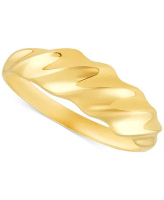 Polished Wavy Design Statement Ring in 10k Gold, Created for Macy's