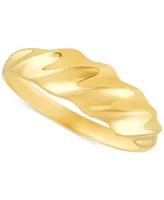 Polished Wavy Design Statement Ring in 10k Gold, Created for Macy's