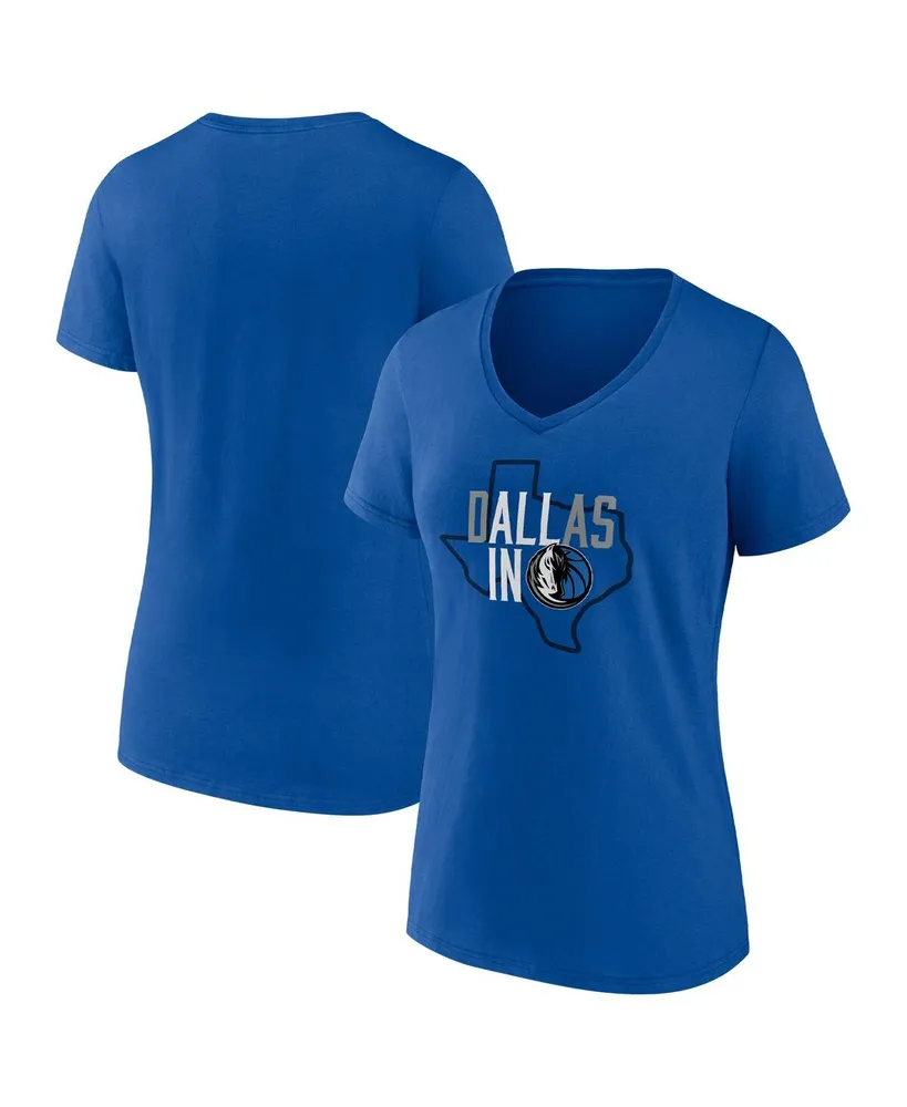 Women's Fanatics Blue Dallas Mavericks Hometown Collection All V-Neck T-shirt