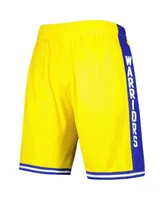 Men's Mitchell & Ness Gold Golden State Warriors 1974-75 Hardwood Classics Swingman Shorts