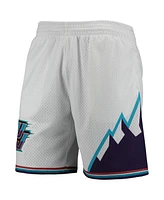 Men's Mitchell & Ness White Utah Jazz 1996-97 Hardwood Classics Swingman Shorts