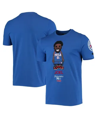 Men's Pro Standard Joel Embiid Royal Philadelphia 76ers Caricature T-shirt