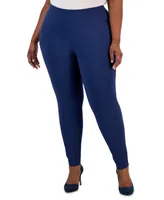 I.n.c. International Concepts Plus Skinny Pull-On Ponte Pants, Created for Macy's