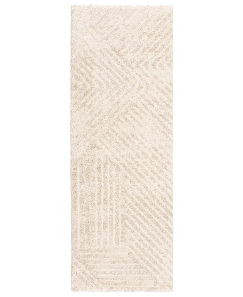 Km Home Leisure Cove Lace 2'3" x 7'7" Runner Area Rug