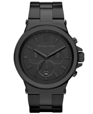 Michael Kors Men's Dylan Chronograph Black Ion Plating Stainless Steel Bracelet Watch 48mm