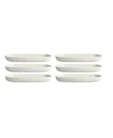 Fortessa Melamine Camp White Coupe Platter, Set of 6