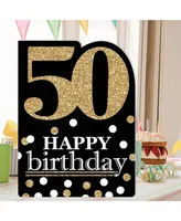 Adult 50th Birthday - Gold - Giant Greeting Card - Big Shaped Jumborific Card