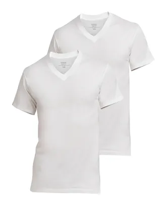 Stanfield's Men's Supreme Cotton Blend V-Neck Undershirts, Pack of 2