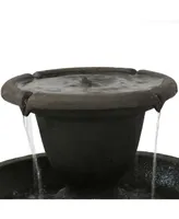 Sunnydaze Decor Streaming Falls Polyresin Outdoor 2-Tier Water Fountain