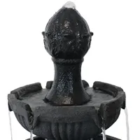 43"H Electric Fiberglass and Resin 3-Tier Flower Blossom Outdoor Water Fountain
