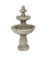 Sunnydaze Decor Birds' Delight Fiberglass Outdoor 3-Tier Water Fountain