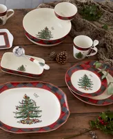 Christmas Tree Tartan Mug and Spoon Set