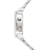 Abingdon Co. Women's Elise Swiss Tri-Time Stainless Steel Bracelet Watch 33mm